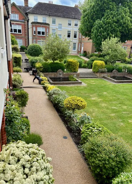 Resin bound paths and garden in shared residential developement, horsham