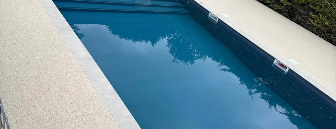 Resin bound pool and spa surround, Sussex