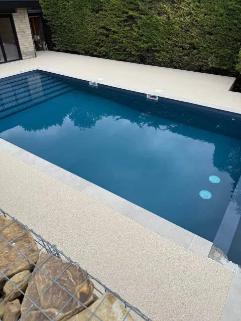 Resin bound pool surround at a residential property