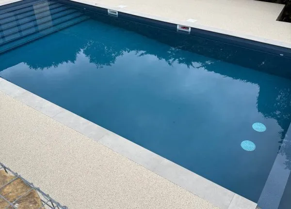 Resin bound pool surround at a residential property